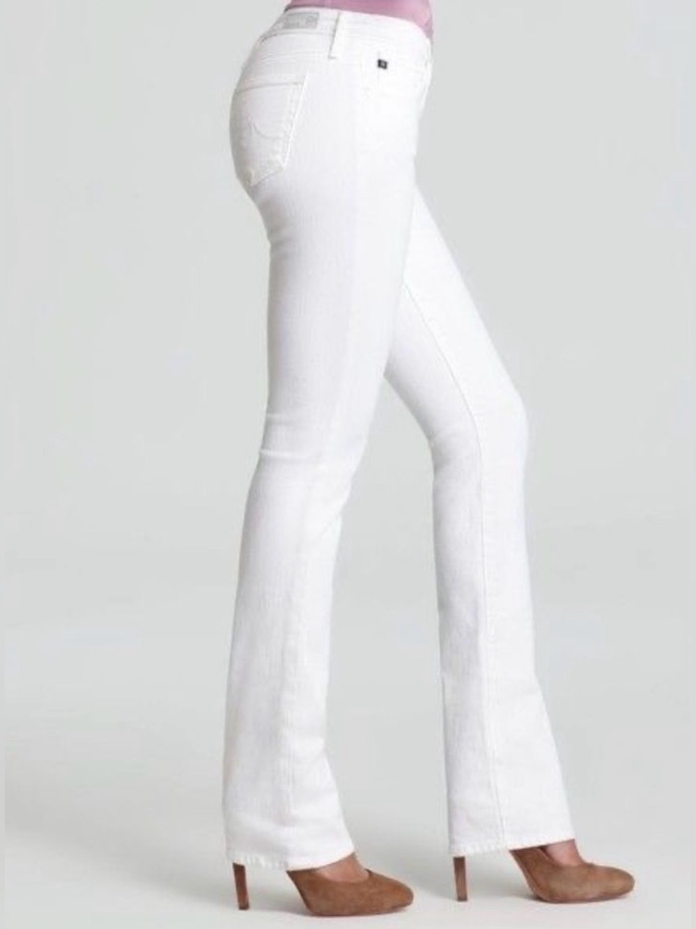 AG Adriano Goldschmied The Ballad Slim Boot White Jean size 26 x 28 inseam